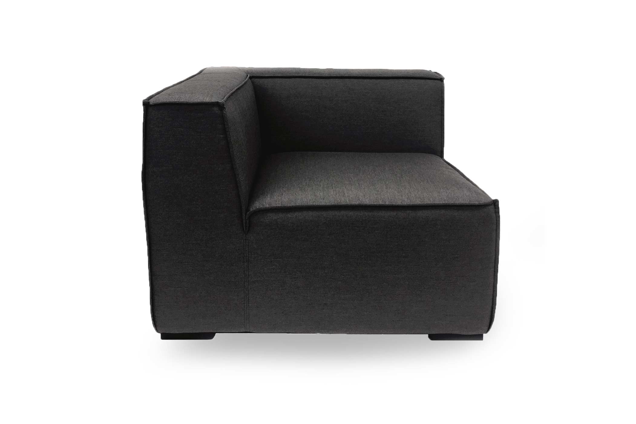 Apollo Fabric Center Black Sofa