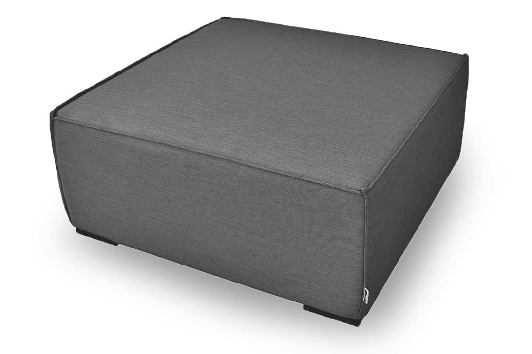 Apollo Fabric Black Footstool