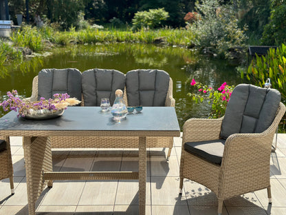 Rattan Garden Sofa 5-seater Set with Table