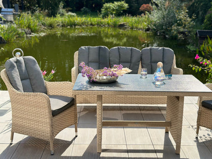 Rattan Garden Sofa 5-seater Set with Table