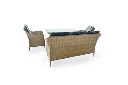 Rattan Garden Sofa 5-seater Set with Table