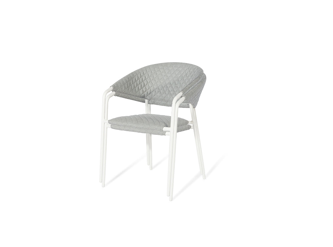 Pebble Fabric Stackable Dining Chair