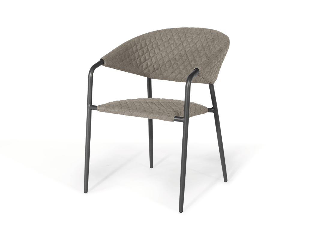 Pebble Fabric Stackable Dining Chair