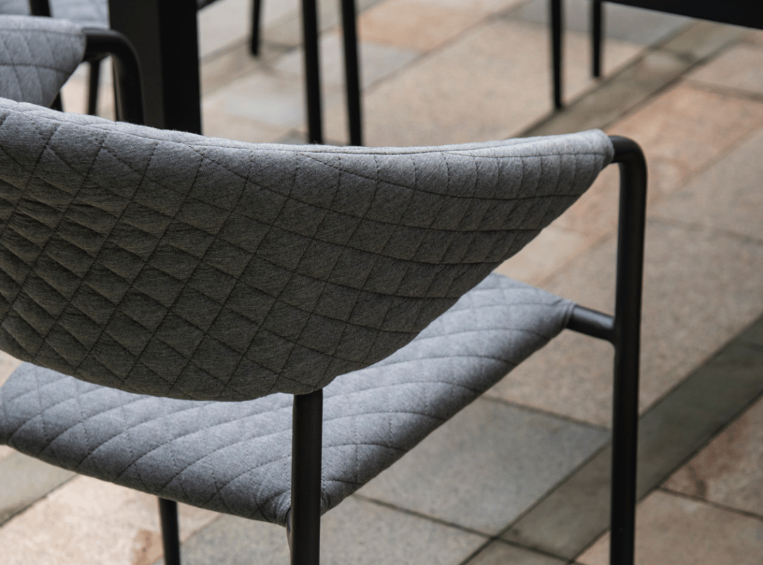 Pebble Fabric Stackable Dining Chair