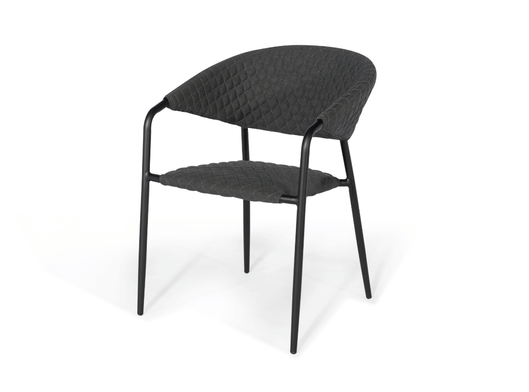 Pebble Fabric Stackable Dining Chair