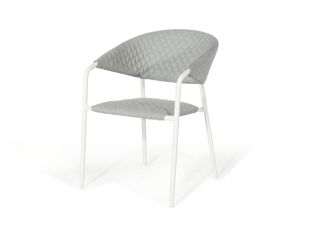 Pebble Fabric Stackable Dining Chair