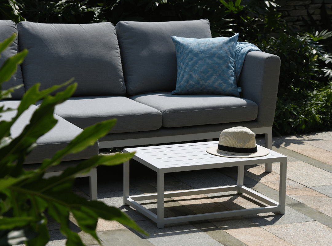 Pulse Fabric Black Corner Set With Coffee Table