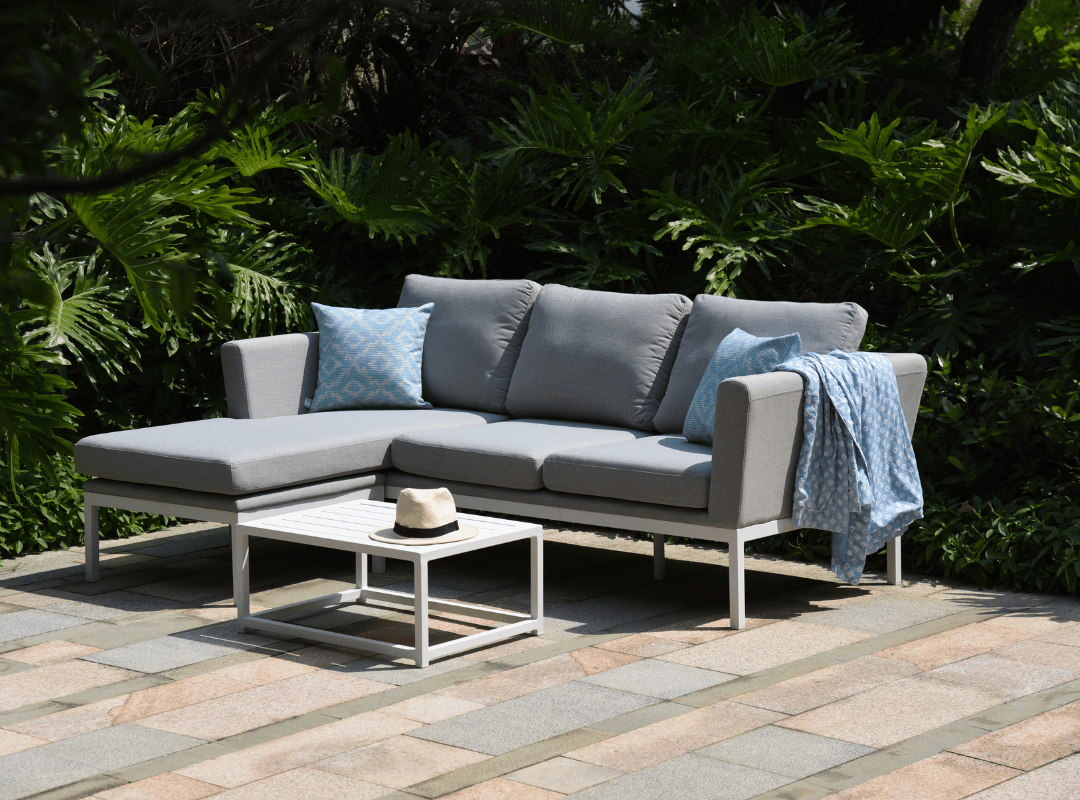 Pulse Fabric Black Corner Set With Coffee Table