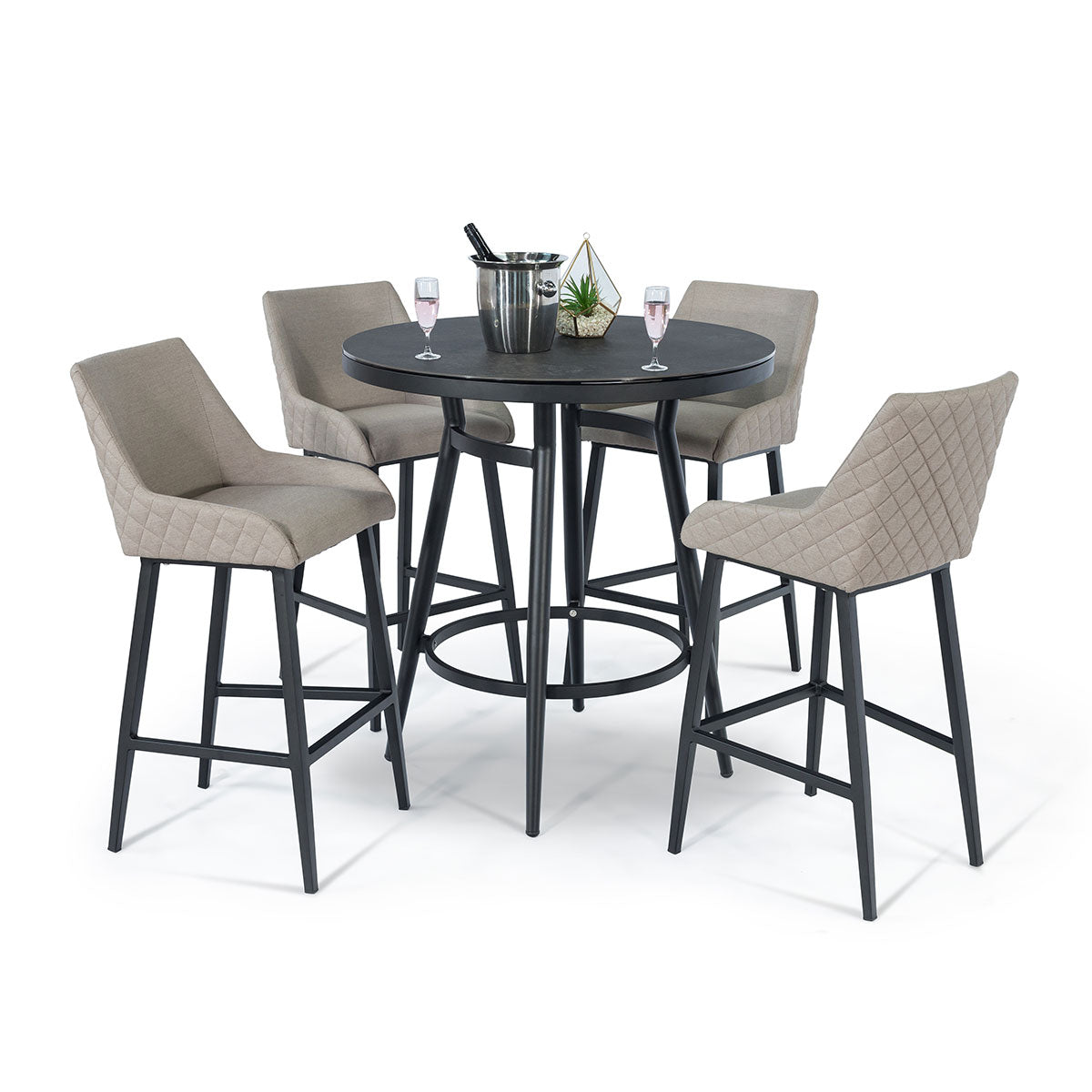 Regal 4-Seater Round Bar Set