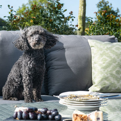 Ascot Rattan 3-Sitzer Sofa Set mit höhenverstellbarem Tisch