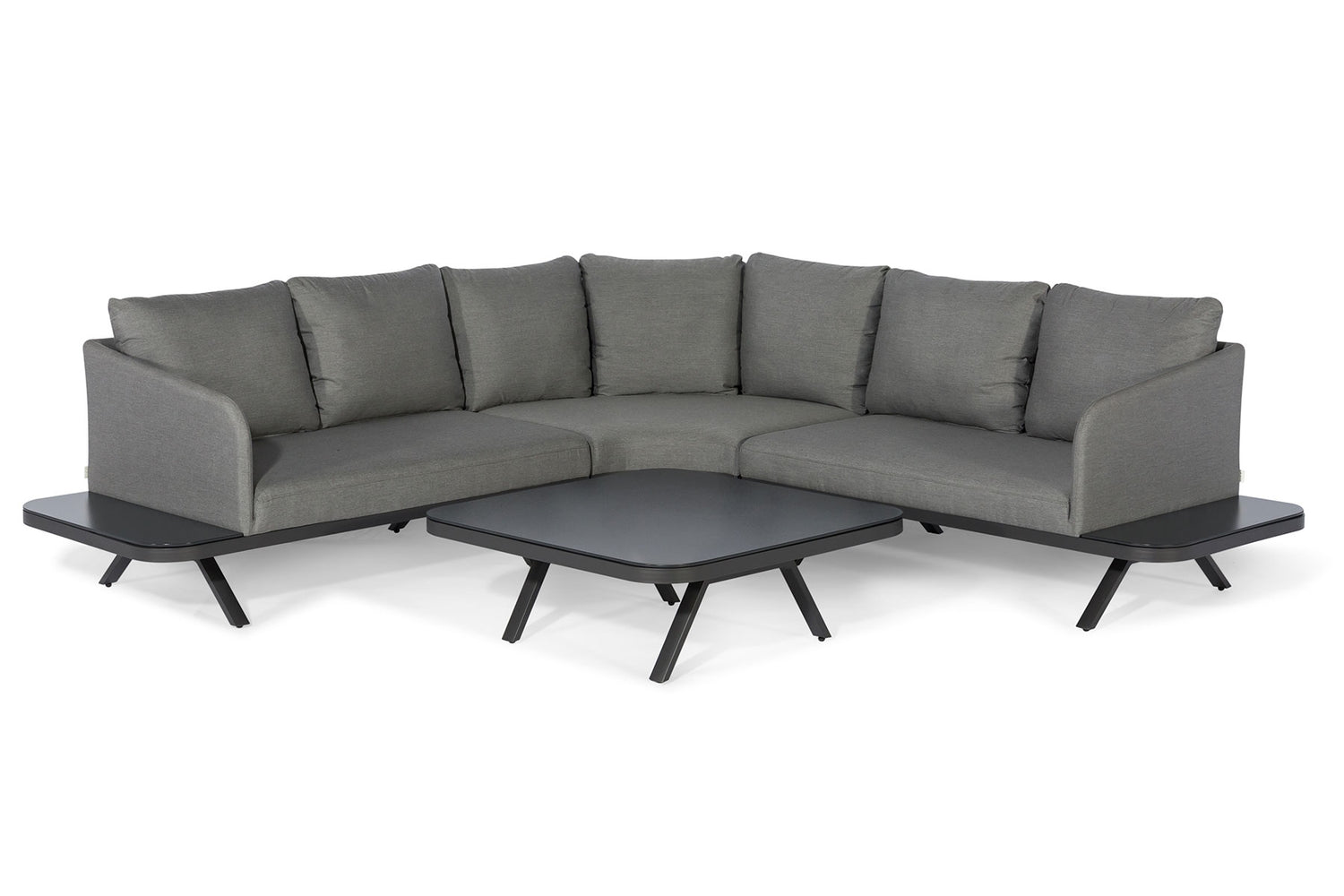 Cove Textilene BlackCorner Set With Coffee Table