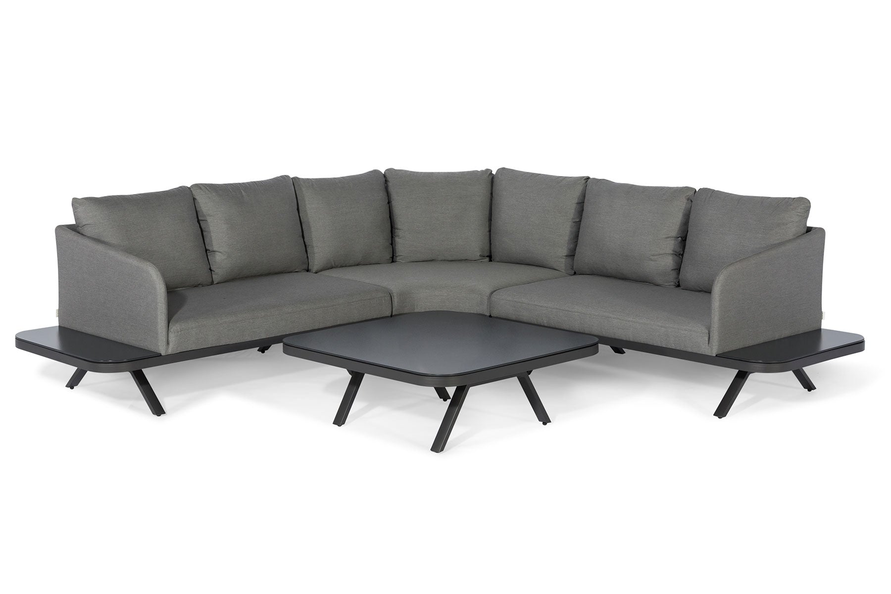 Cove Textilene BlackCorner Set With Coffee Table